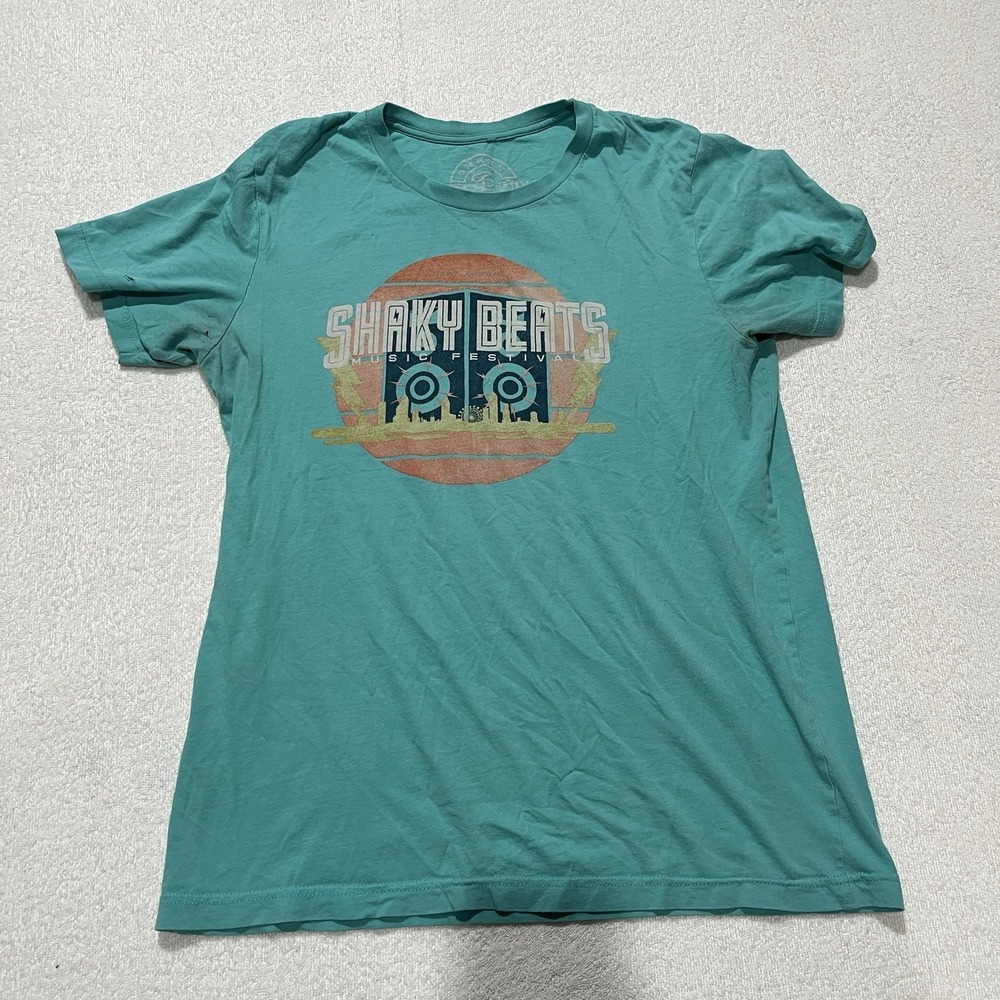 RARE!!‎ Shaky Beats 2016 Music Festival Line Up T-Shirt Blue - Read Description